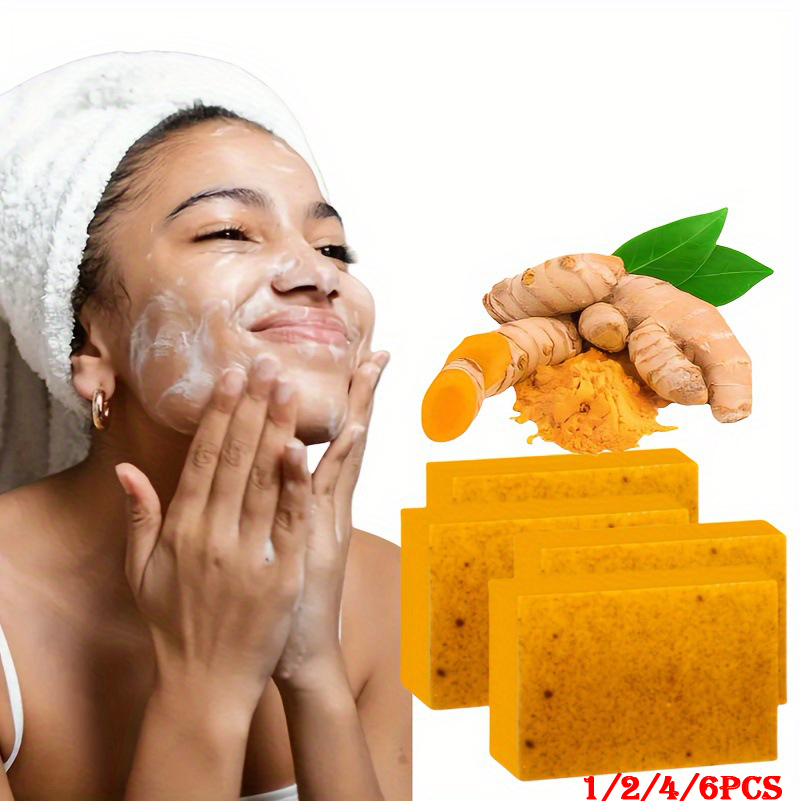 Kojic Acid Soap - 1/2/4/6Pcs 강황 코직산 수제 비누 스크럽