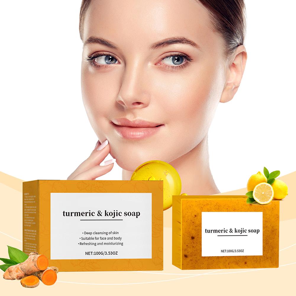 100g 강황 수제 비누, 레몬 코직산 비누, 샤워 및 - Kojic Acid Soap 리뷰 및 가격