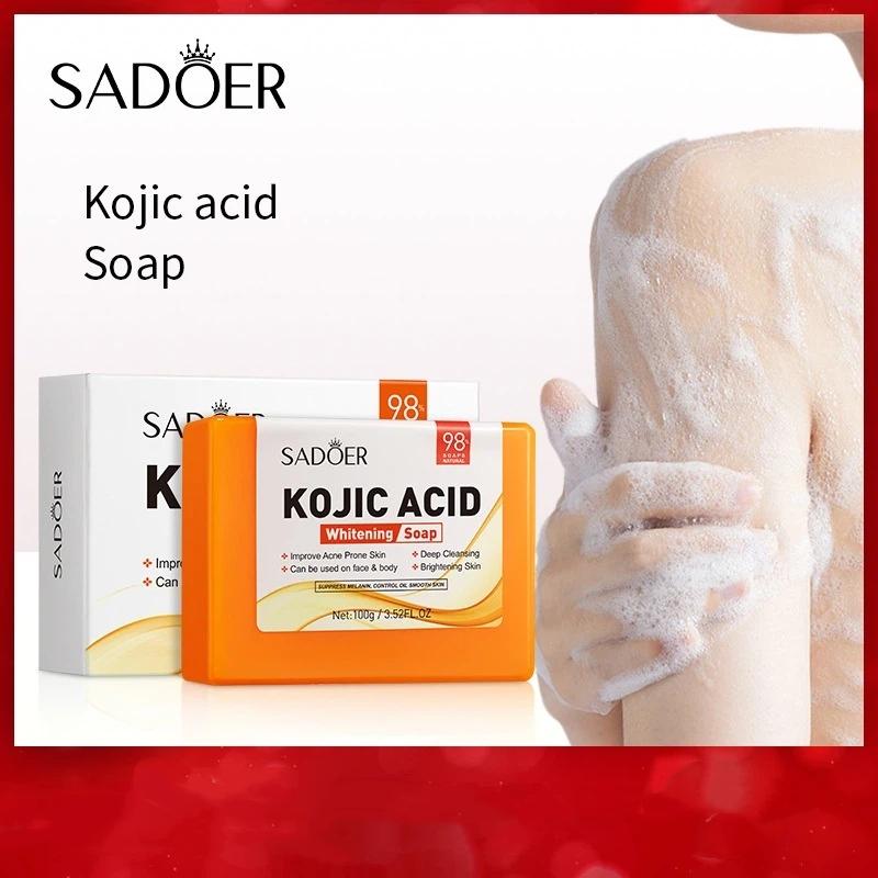 1Pc SADOER 코직산 페이셜 비누 페이스 워시 폼 - Kojic Acid Soap 리뷰 및 가격