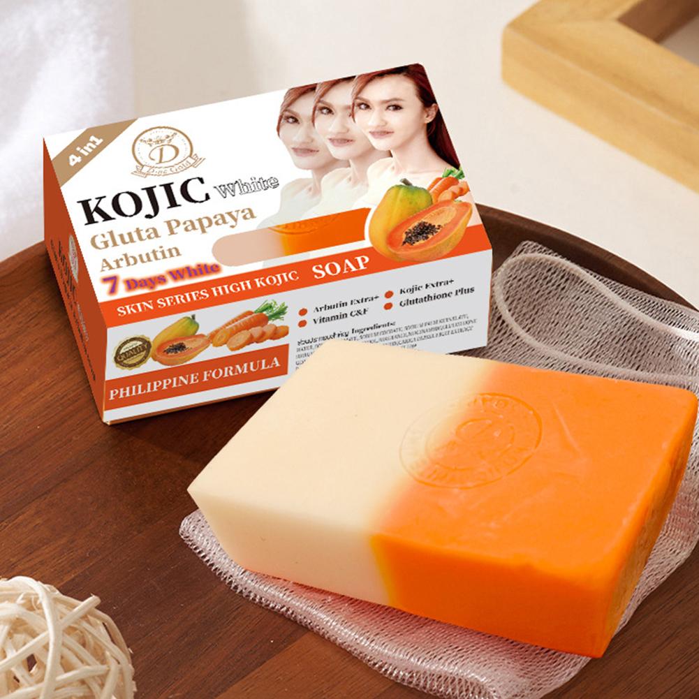 160g 파파야 코직산 에센셜 오일 비누, 비타민 C  - Kojic Acid Soap 리뷰 및 가격