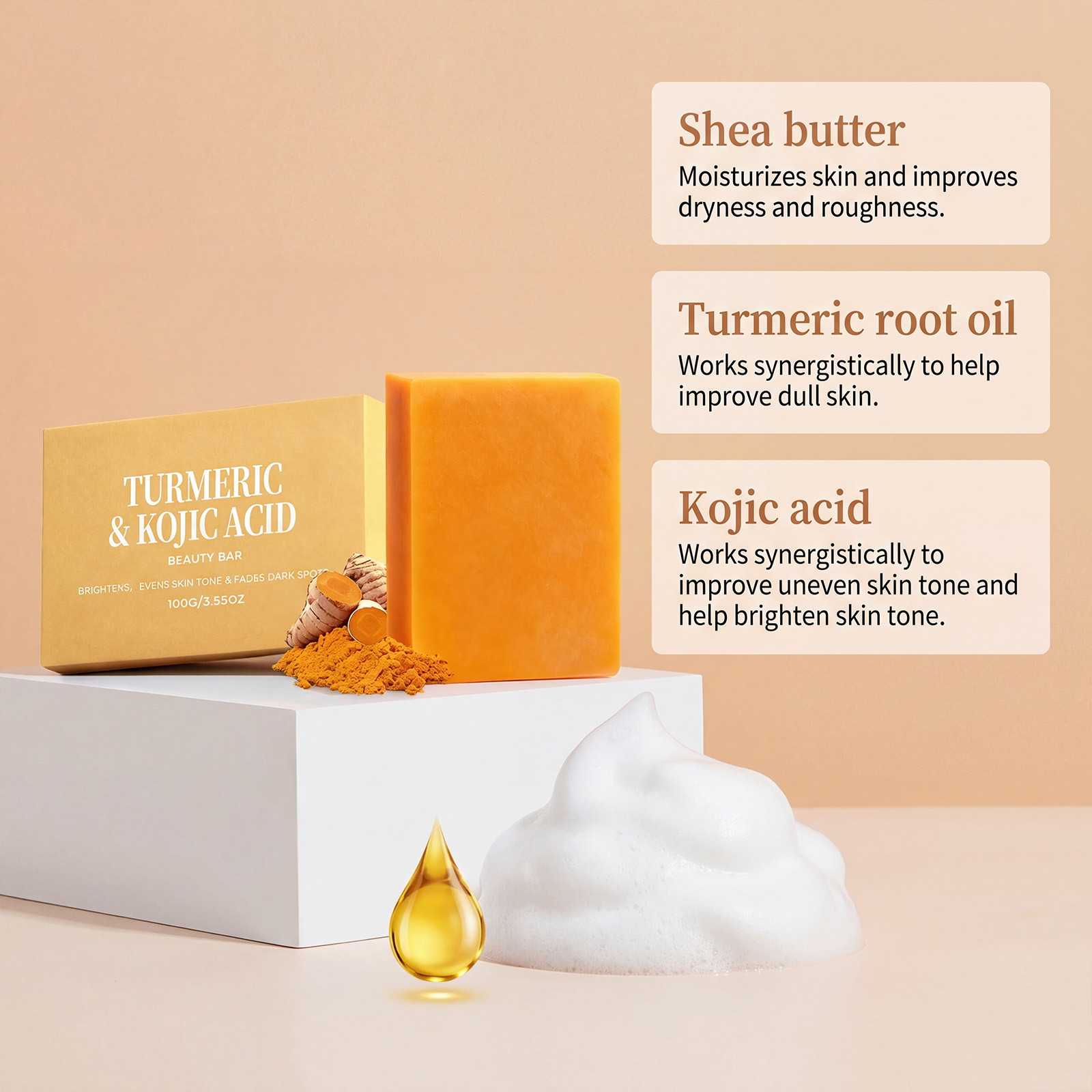 강황 코직산 비누 각질제거 딥 클렌징 모공 관리 지속적 - Kojic Acid Soap 리뷰 및 가격
