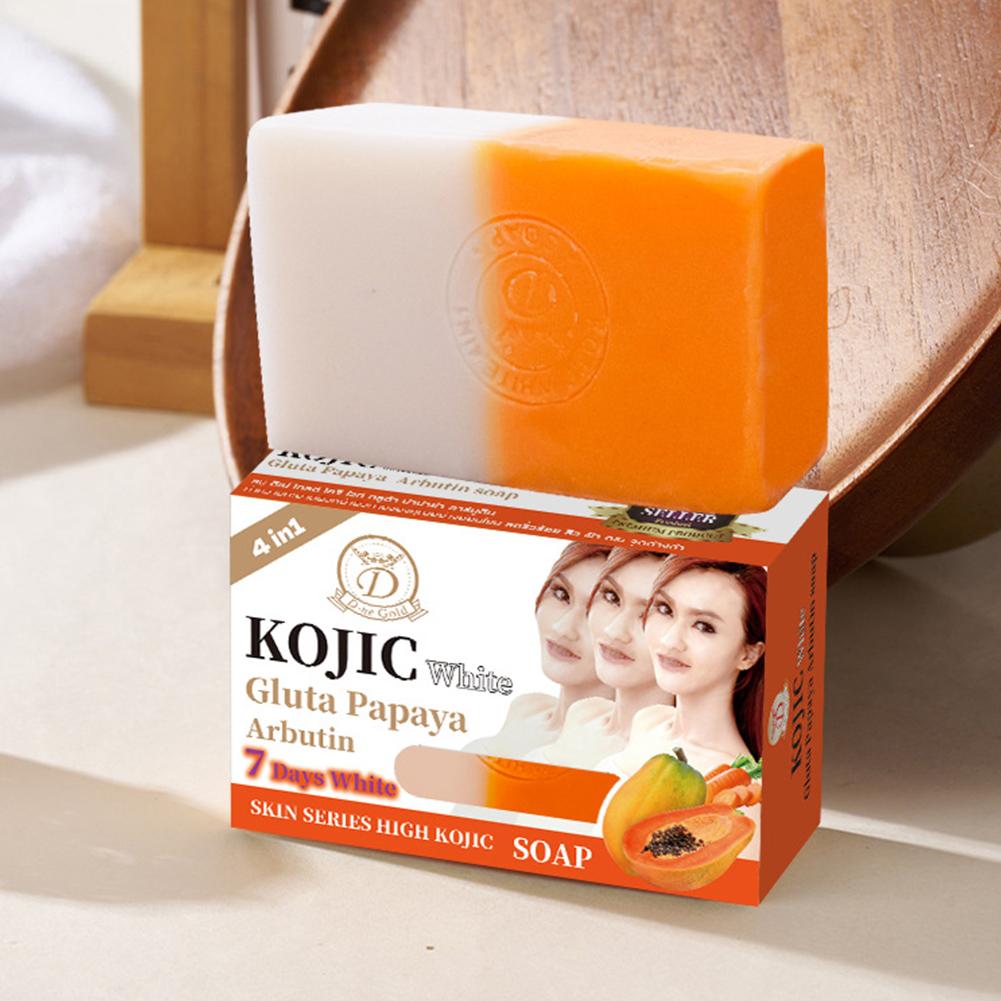 파파야 & 강황 수제 비누 코직산 함유 자연 피부 미백 - Kojic Acid Soap 리뷰 및 가격